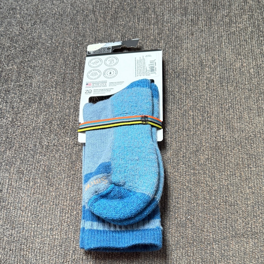 Smartwool Everyday Merino Light Cushion Casual Socks in Blue Size L - Picture 2 of 5